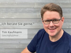 Tim Kaufmann sagt 'Ich berate Sie gerne'